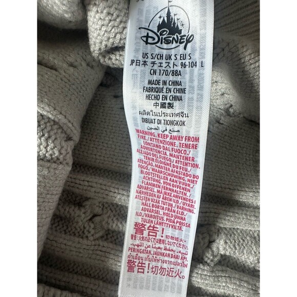 New Disney Parks Lagenlook Grey Cable Knit Stormtrooper Jumper -Darth Vader S - Picture 6 of 7